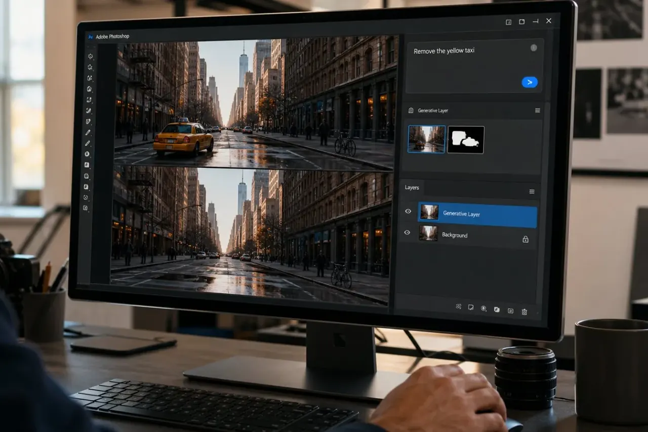 Tablet e celular sobre uma mesa de madeira ao lado de uma xícara de café